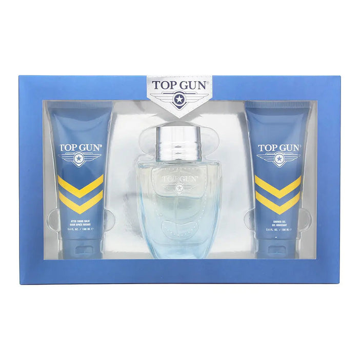 Top Gun Rivet 3 Piece Gift Set: Eau de Toilette 100ml - Hair  Body Wash 100ml -