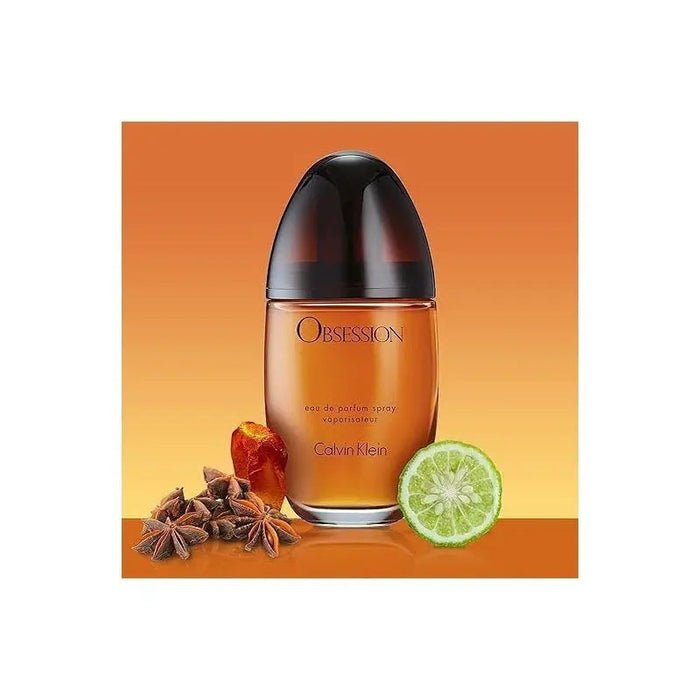 Calvin Klein Obsession Eau de Parfum Spray 100ml for Women Pack of 2 – Warm Spicy Amber Long Lasting Fragrance Set