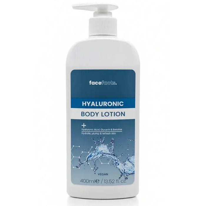 Face Facts Hyaluronic Body Lotion Vegan Pump Bottle 400ml