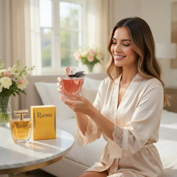 Lancôme La Vie Est Belle L’Elixir Refillable EDP Spray 50ml & Lancôme Poème EDP Spray 100ml Ultra-Rich Floral Gourmand & Warm Floral Oriental Feminine Fragrance Duo Gift Set | Iconic French Luxury Perfume Bundle for Her