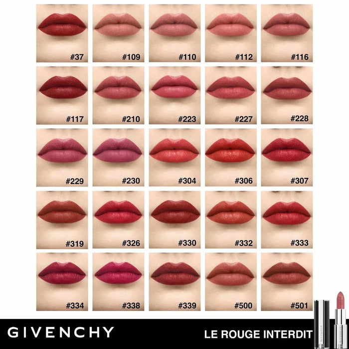 Givenchy Le Rouge Interdit Intense Silk Lipstick 3.4g - 306 Carmin Escarpin Unboxed