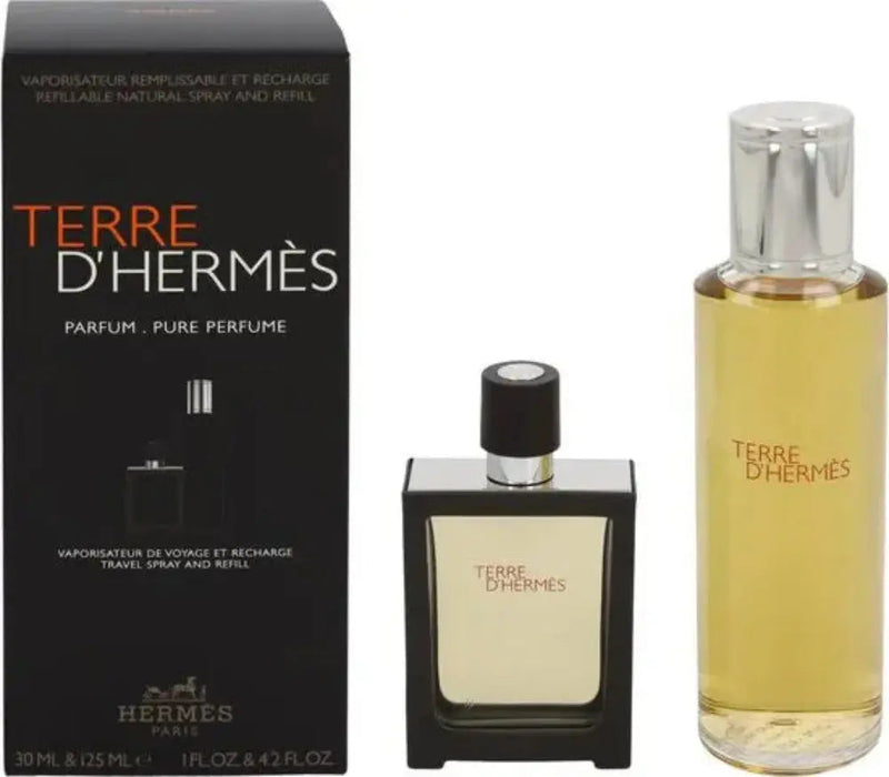 Hermes Terre d'Hermes Gift Set Pure Parfum Spray 30ml + Refill 125ml