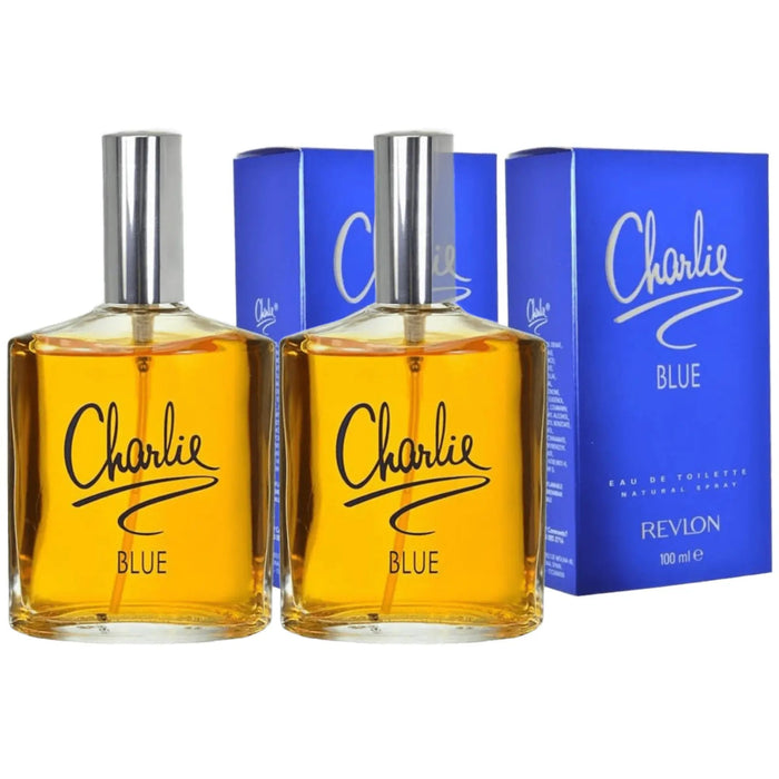 Revlon Charlie Blue Eau de Toilette 100ml Pack of 2 Perfume Bottles