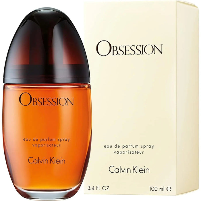 Calvin Klein Obsession Eau de Parfum Spray 100ml for Women Pack of 2 – Warm Spicy Amber Long Lasting Fragrance Set