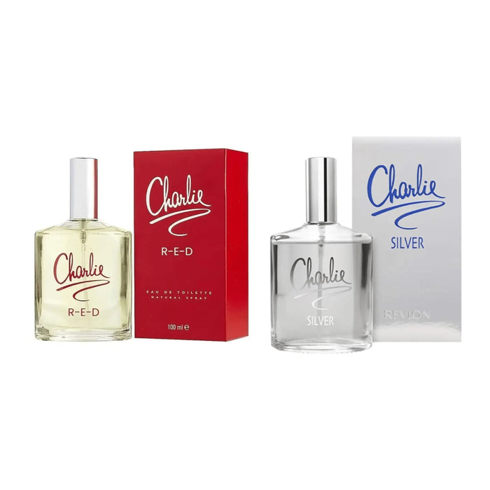 Revlon Charlie Silver & Red Eau de Toilette Spray 2 x 100ml Duo Pack