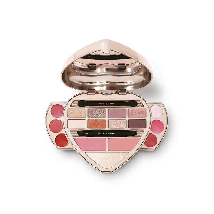 Naj-Oleari Il Cuore Makeup Palette Blushers Highlighters Eyeshadows Lipglosses Lipsticks and Brushes
