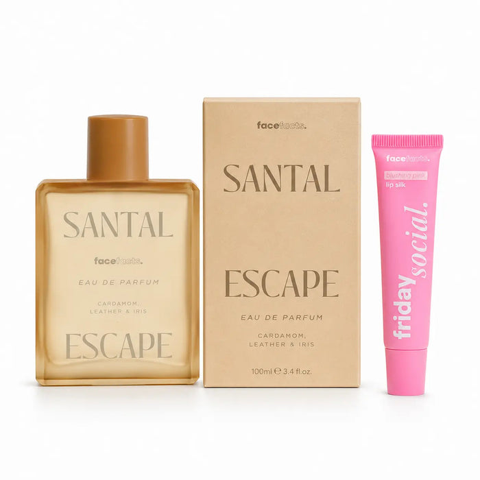 Face Facts Fragrance Lip Gloss Bundle Santal Escape 100ml + Lip Gloss Balm