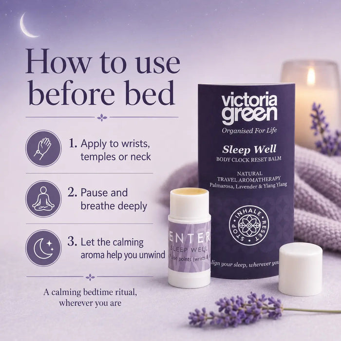 Sleep Well Body Clock Reset Balm Natural Travel Aromatherapy 1.5g Pack of 3