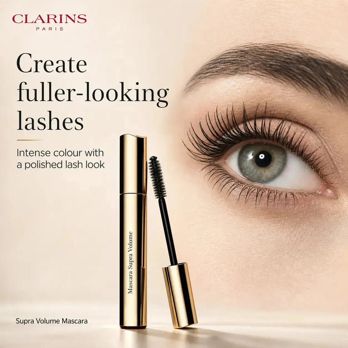 Clarins Supra Volume Mascara 8ml - 01 Intense Black Pack of 3