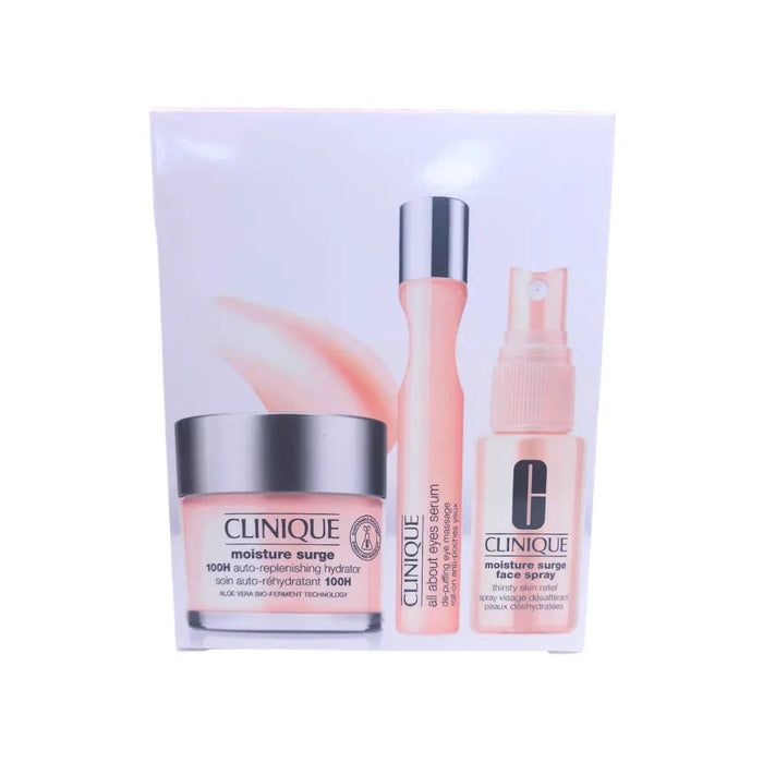 Clinique Glowing Skin on the Go Set Moisturiser 75ml + Eye Serum 15ml + Face Spray 30ml