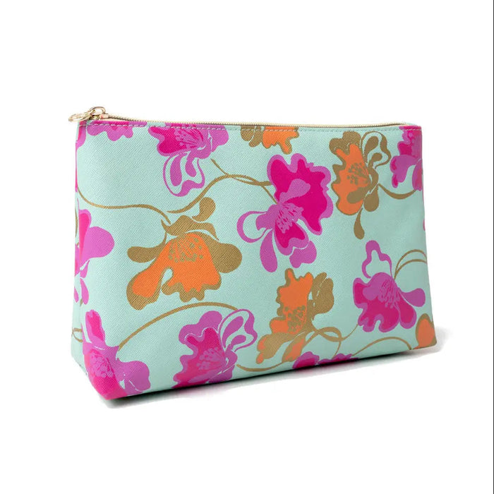 Victoria Green 'Mia' Large Makeup Bag in Flowing Floral