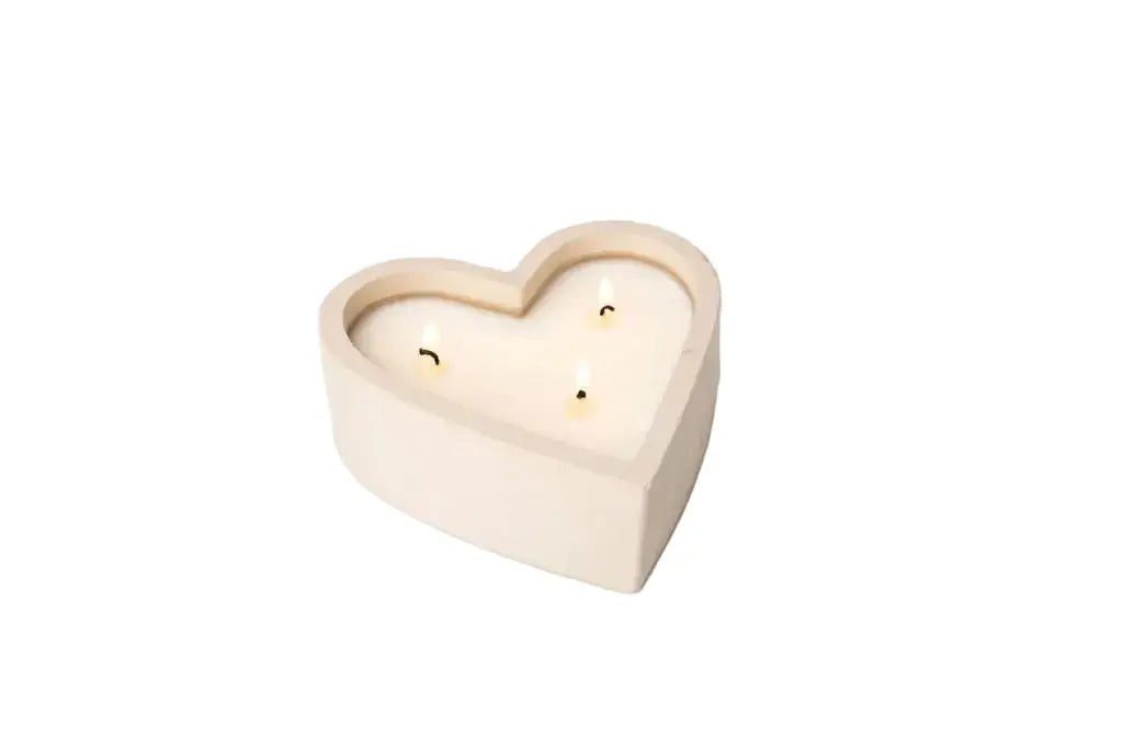 Victoria Green Heart-Shaped Soy Candle - Sandalwood Imperfect