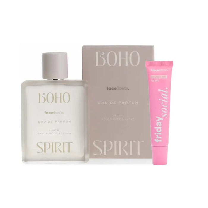 Face Facts Fragrance Lip Gloss Bundle Boho Spirit 100ml + Lip Gloss Balm