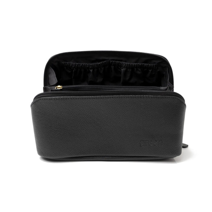 Victoria Green 'Freya' Black Makeup Bag | Fold-Out Travel Cosmetic Bag