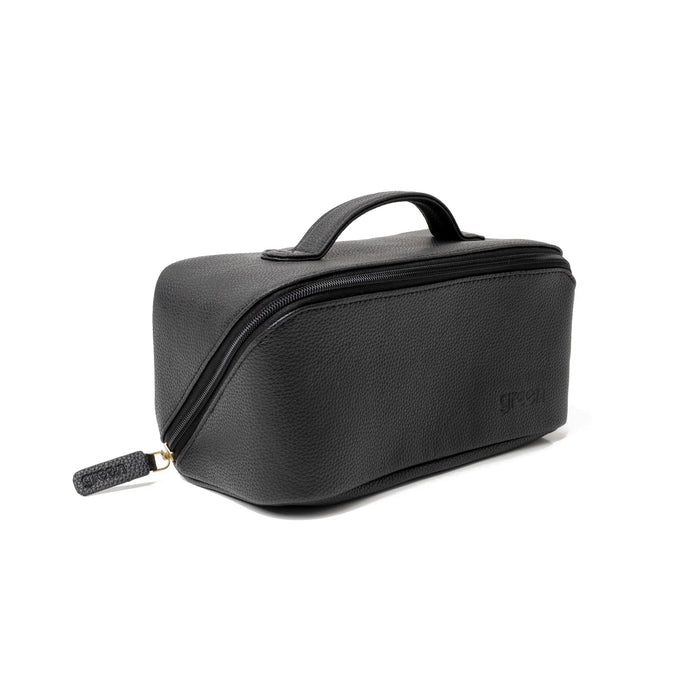 Victoria Green 'Freya' Black Makeup Bag | Fold-Out Travel Cosmetic Bag
