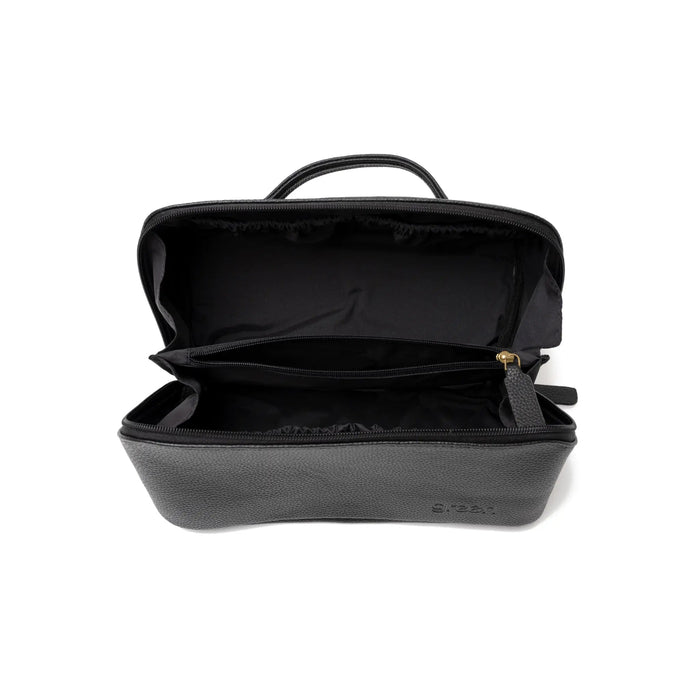 Victoria Green 'Freya' Black Makeup Bag | Fold-Out Travel Cosmetic Bag