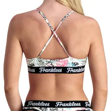 Franklees Women's Graffiti Cut Out Crop Top Small