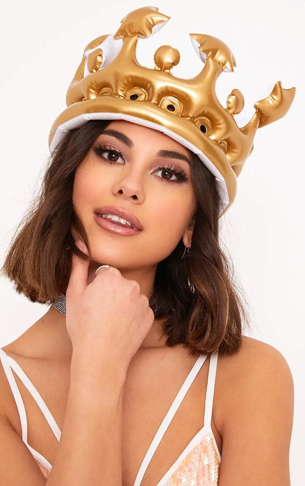NPW Queen for the Day Inflatable Gold Crown