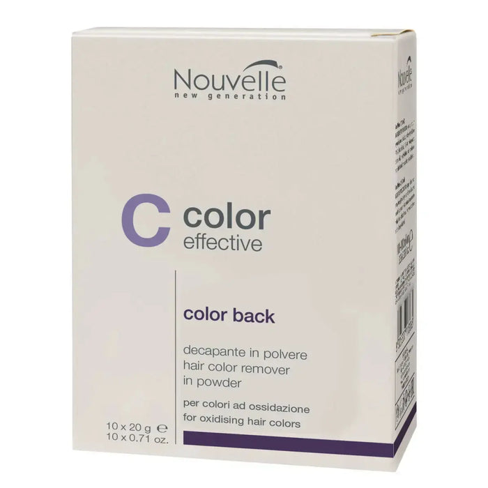 Nouvelle Color Effective Color Black Hair Color Remover Powder 10 x 20g