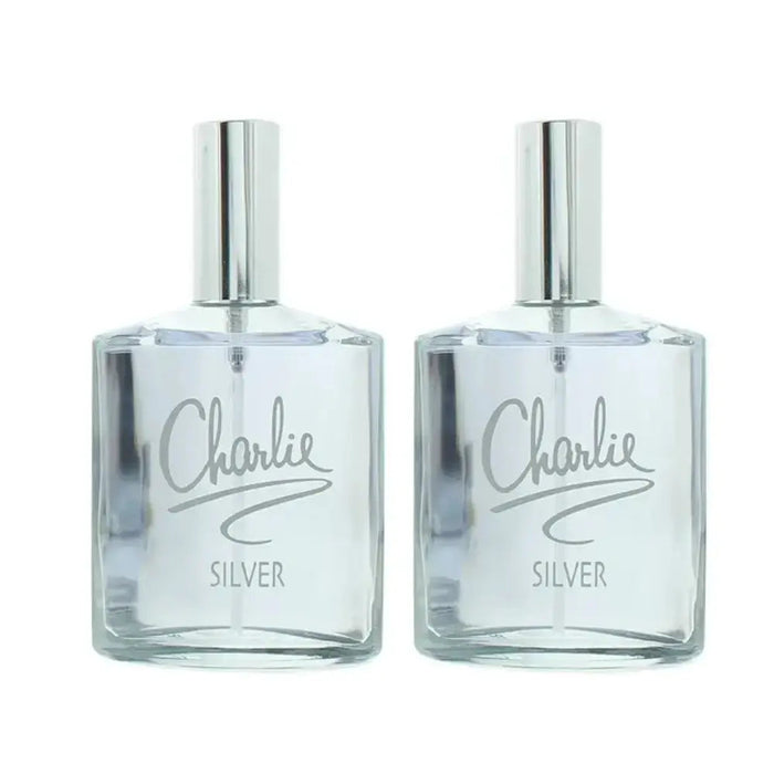 Revlon Charlie Silver Eau de Toilette Spray 100ml x 2 Duo Pack