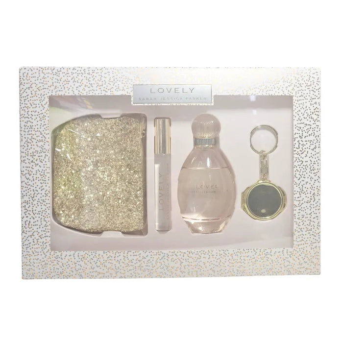 SJP Lovely Gift Set EDP Spray 100ml + EDP Rollerball 10ml + Keyring