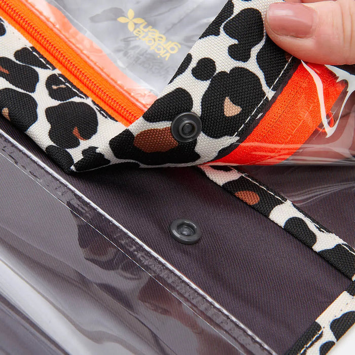 Victoria Green 'Emma' 3 in 1 Hanging Wash Bag in Leopard Print